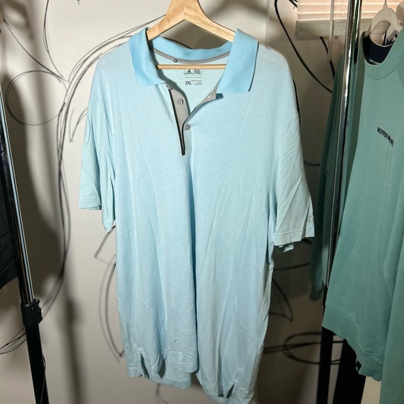 Adidas Light Blue Polo, Thin and Airy, Men’s 2X - Picture 1 of 5